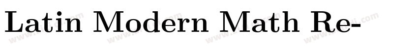 Latin Modern Math Re字体转换 Latin Modern Math Re字体转换